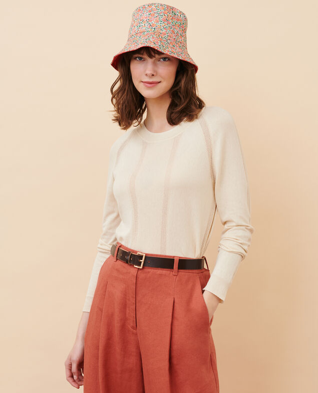 Mixed silk jumper 30 natural